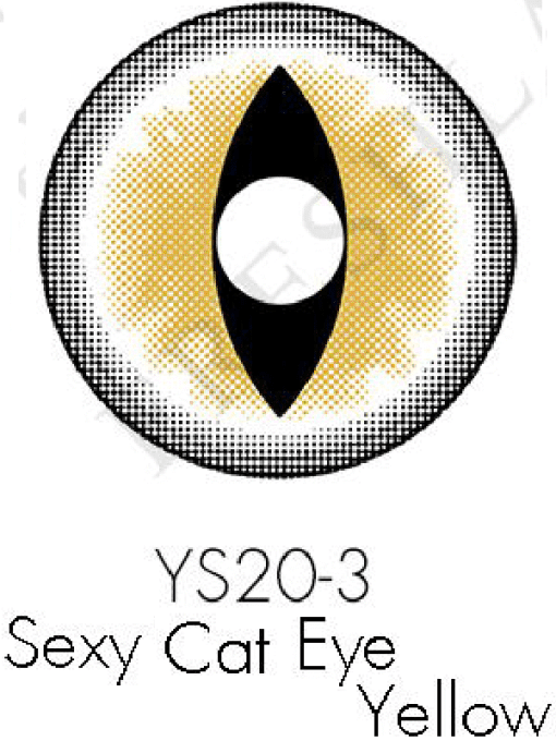 لنز گربه ای سفید زرد YS203