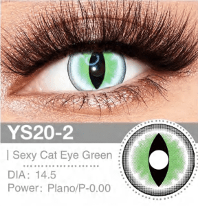 لنز گربه ای سفید سبز YS202
