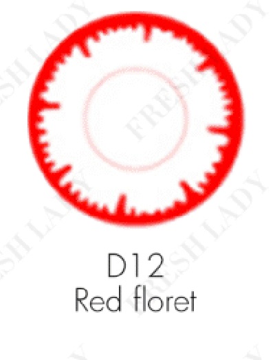 لنز فانتزی سفید قرمز خاص d12