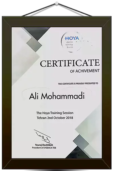 گواهینامه 2018 شرکت هویاA