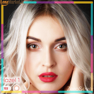 لنز رنگی زیروسون / لنز زیروسون رنگ هیزل تن1