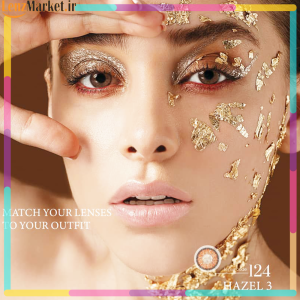 لنز رنگی زیروسون / لنز زیروسون رنگ هیزل تن3