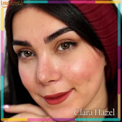 لنز رنگی رز / لنز رنگی رز رنگ کلارا هیزل