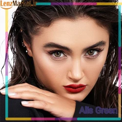 لنز رنگی رز رنگ آلیس گرین (Alis Green Rose)(سبز دور محو)