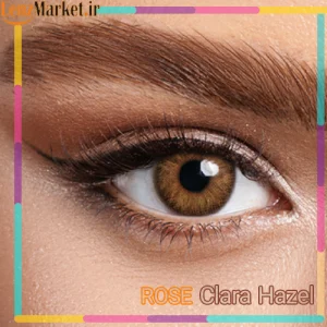 لنز رنگی رز رنگ کلارا هیزل (Clara Hazel Rose)(عسلی سبز دوردار)