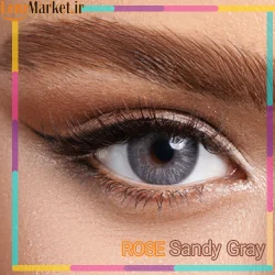 لنز رنگی رز رنگ سندی گری (Sandy Gray Rose)(طوسی شیشه ای)