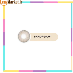 لنز رنگی رز رنگ سندی گری (Sandy Gray Rose)(طوسی شیشه ای)